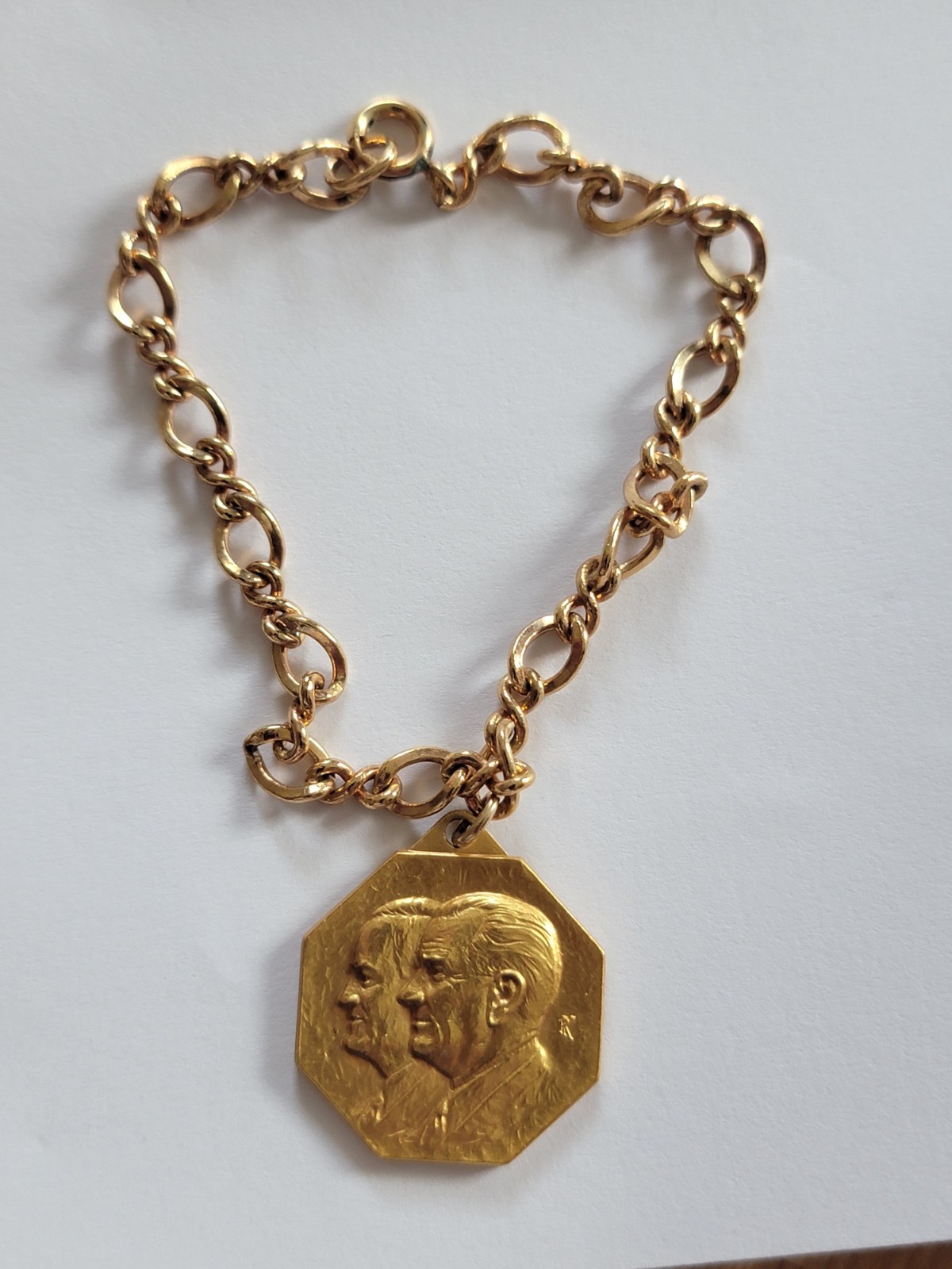 NICE 1965 President Lyndon Johnson 10K Gold Filled Official Inaugural Ball Charm