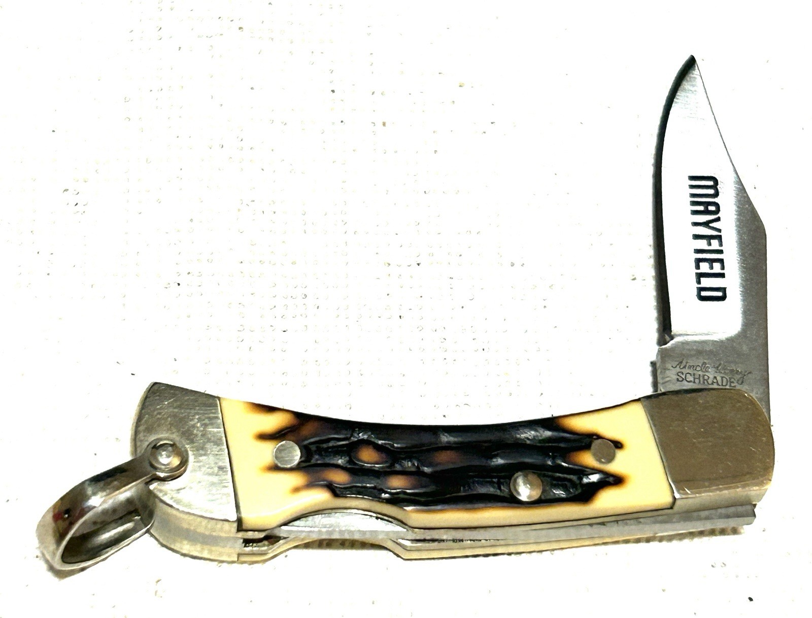 Vtg Schrade Uncle Henry Smokey LB3 USA Wood Handle Lockback Pocket Knife READ⬇