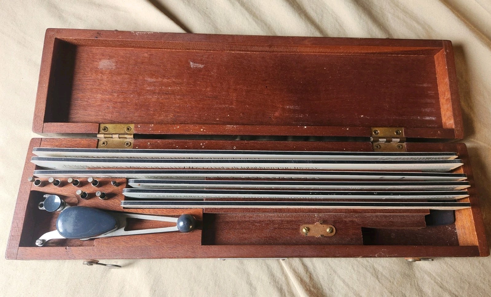 Vintage K&E Leroy Lettering Drafting Set Templates Scriber Wood Case