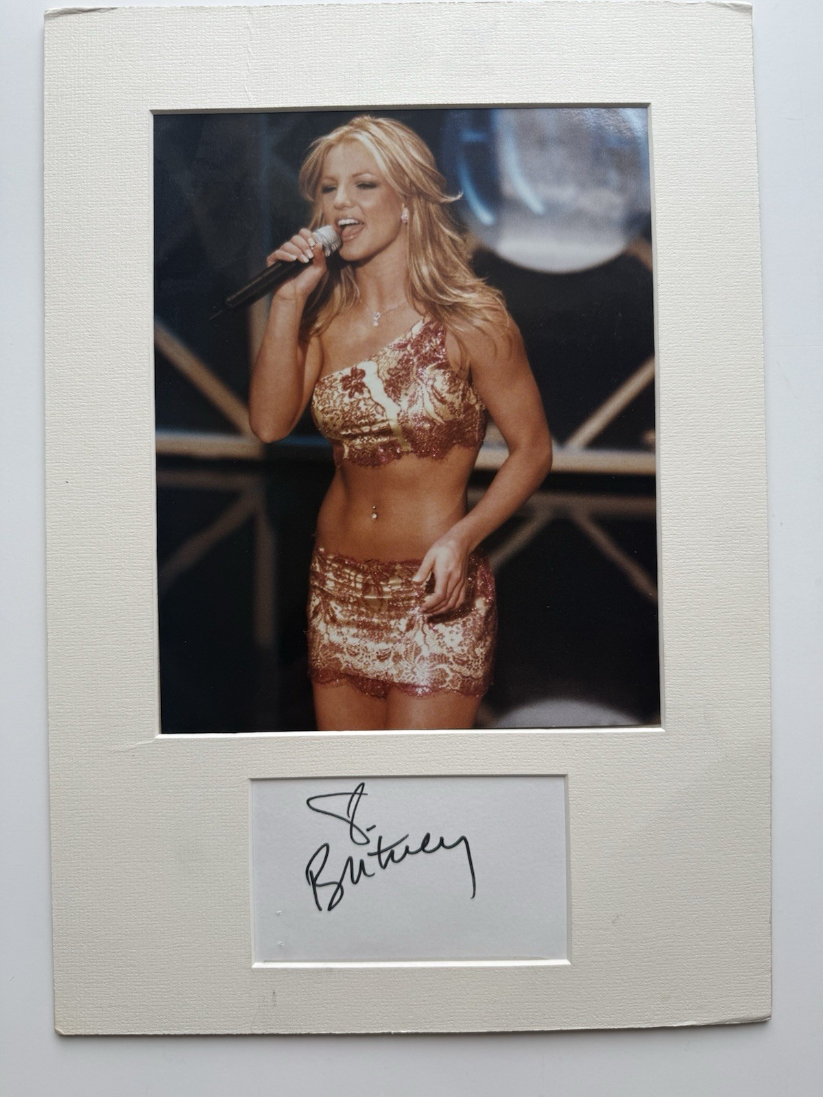 Britney Spears - Authentic Signed Index Card Matted With 8x10 Color Photo