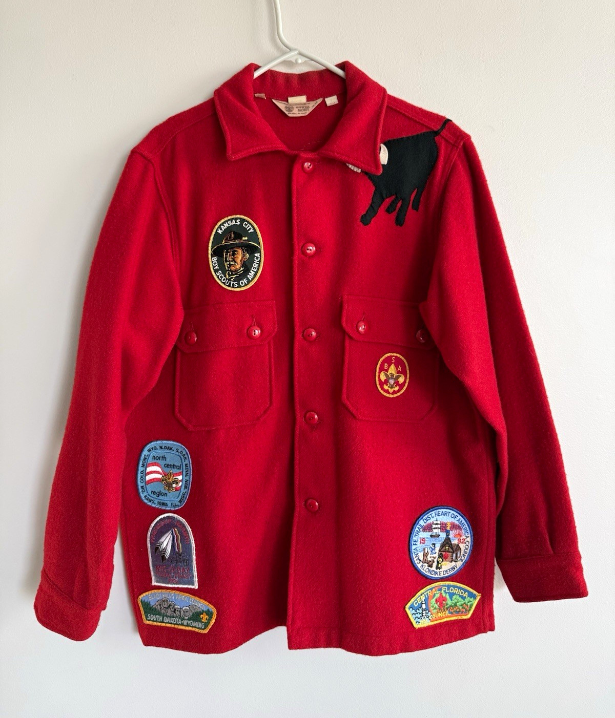 VTG 1970s BSA Red Wool Jac-Shirt Tribe of Mic-O-Say Patch Collection (1989-1993)