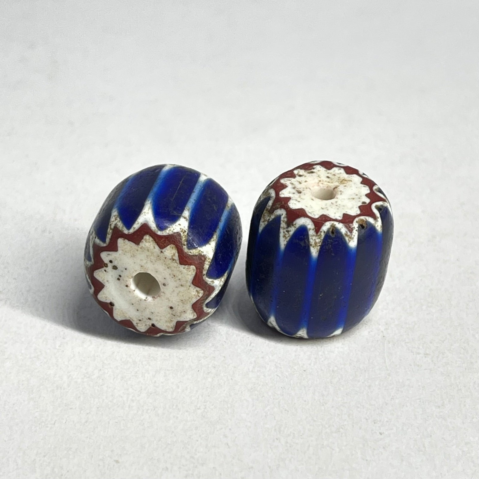 2 x 4 Layer Chevron Venetian Trade Beads