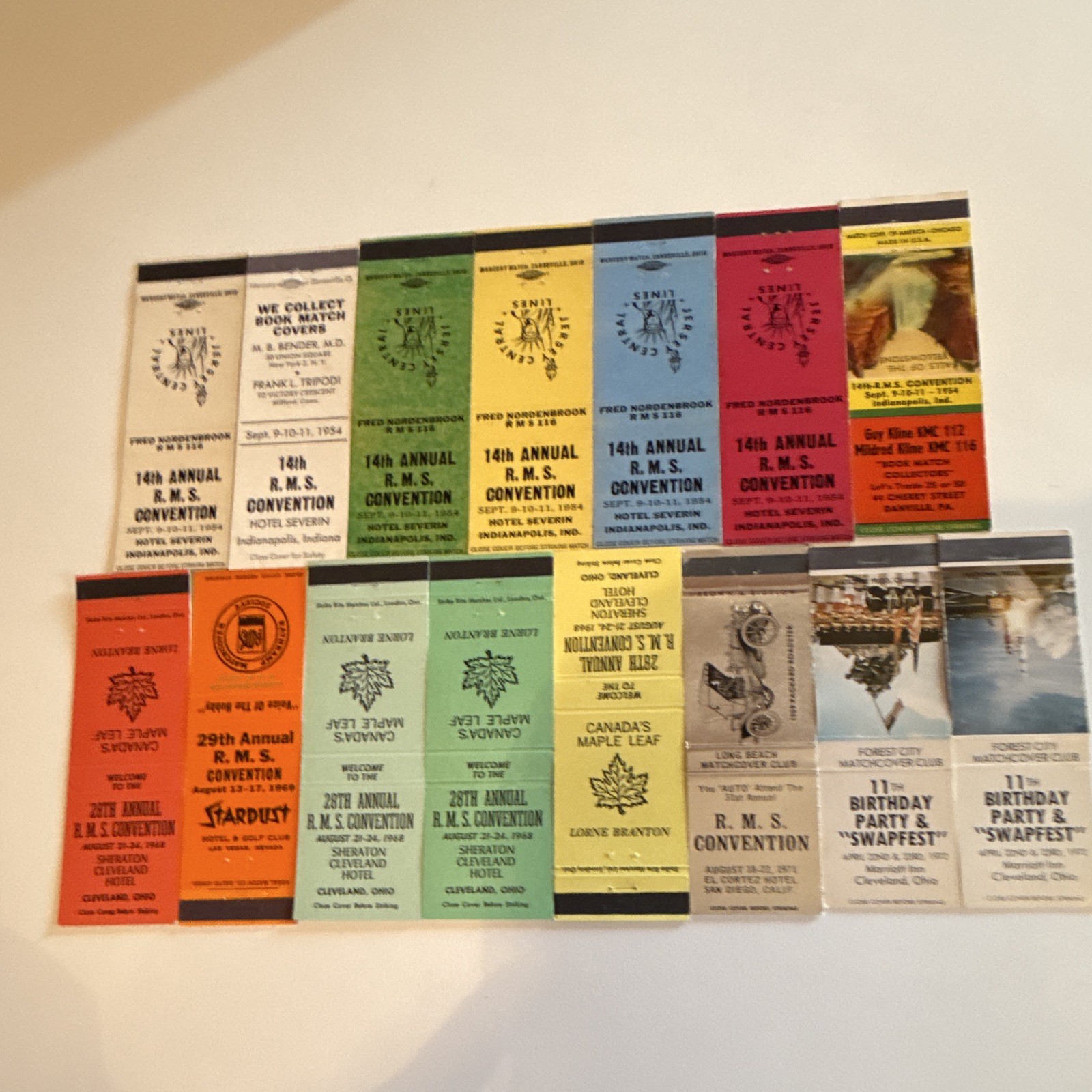 Vintage Match Covers 1954-1972 (Lot Of 15)