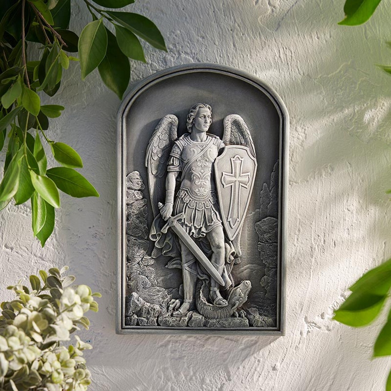 St. Michael Garden Plaque, 12.25