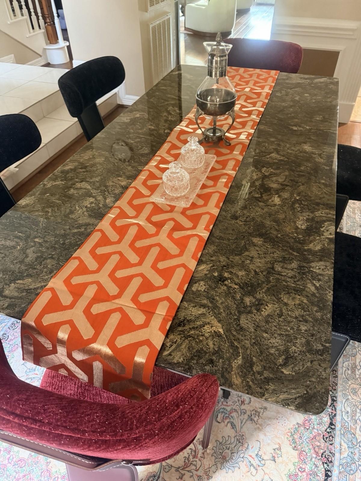 Luxury Vintage Japanese Nishijin Silk Table Runner - 169