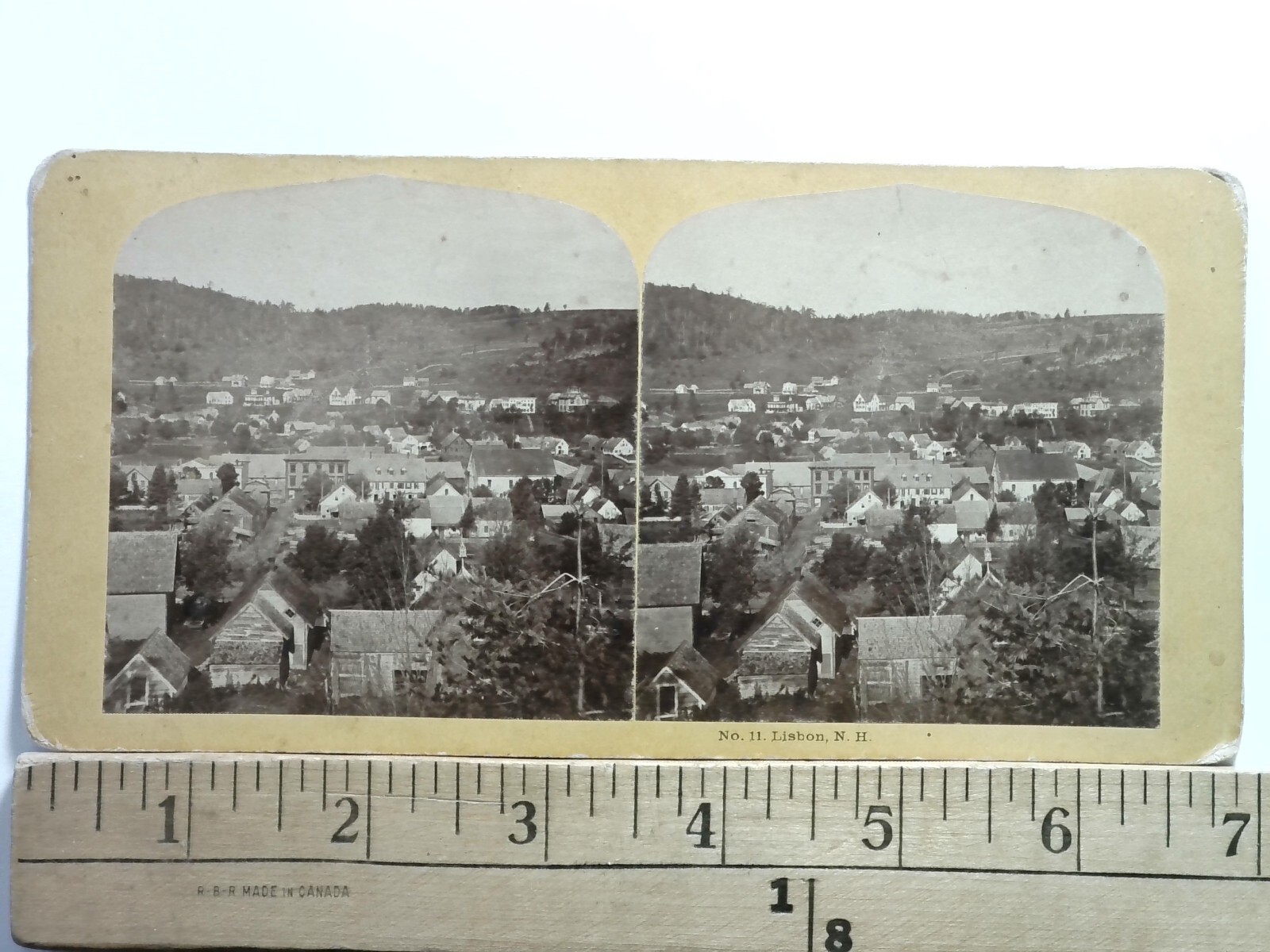 Lisbon NH Village Stereoview C.P. Hibbard No. 11 New Hampshire 1870s