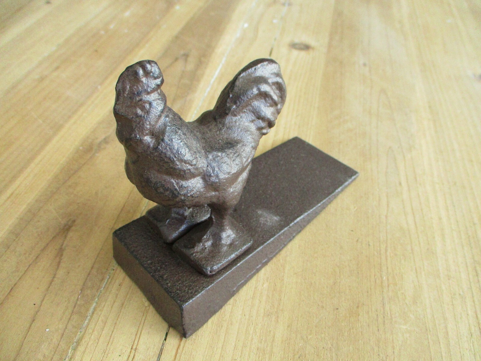 Cast Iron Rooster Chicken Door Stop Stopper Country Farmhouse Rustic Doorstop