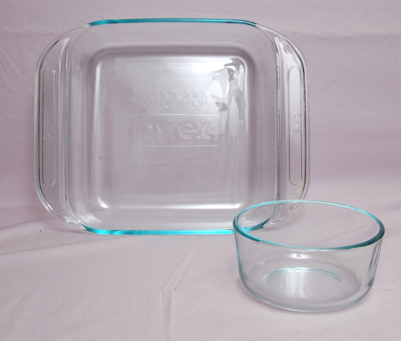 PYREX 2PC MICRO BUNDLE CLEAR 8X8 2QT 2CUP BOWL SUPER CLEAN