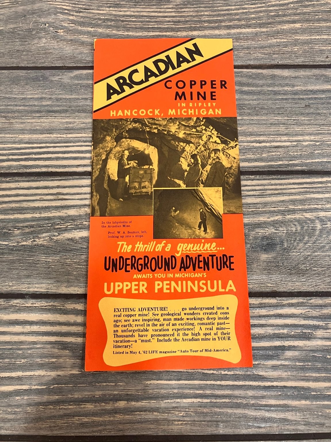 1962 Arcadian Copper Mine Hancock Michigan Upper Peninsula Brochure Flyer