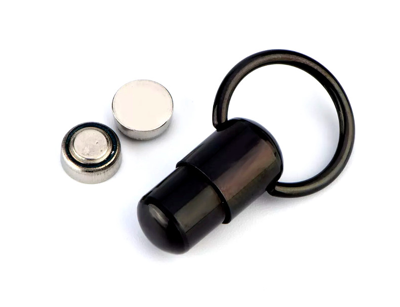 1 - 14g 5/8 Black Vibrating Female Prince Albert Jewelry Sexy Ring +10 Batteries
