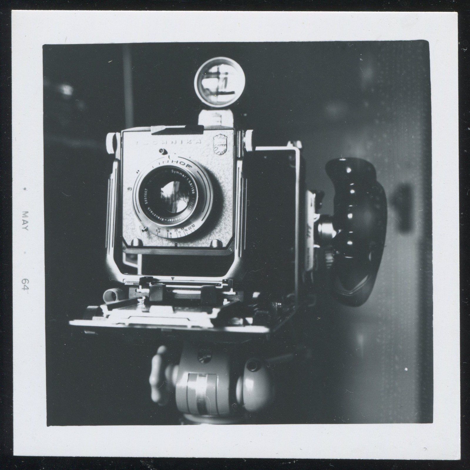 FOUND PHOTO Still Life of Linhof Technika Large Format Camera B&W Snapshot VTG