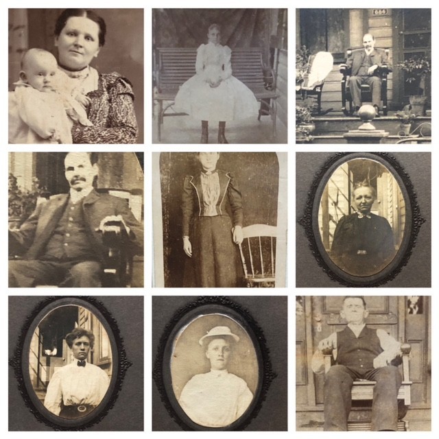 Vintage Photos 1870's - 1890's Cabinet Cards - 12 Photos