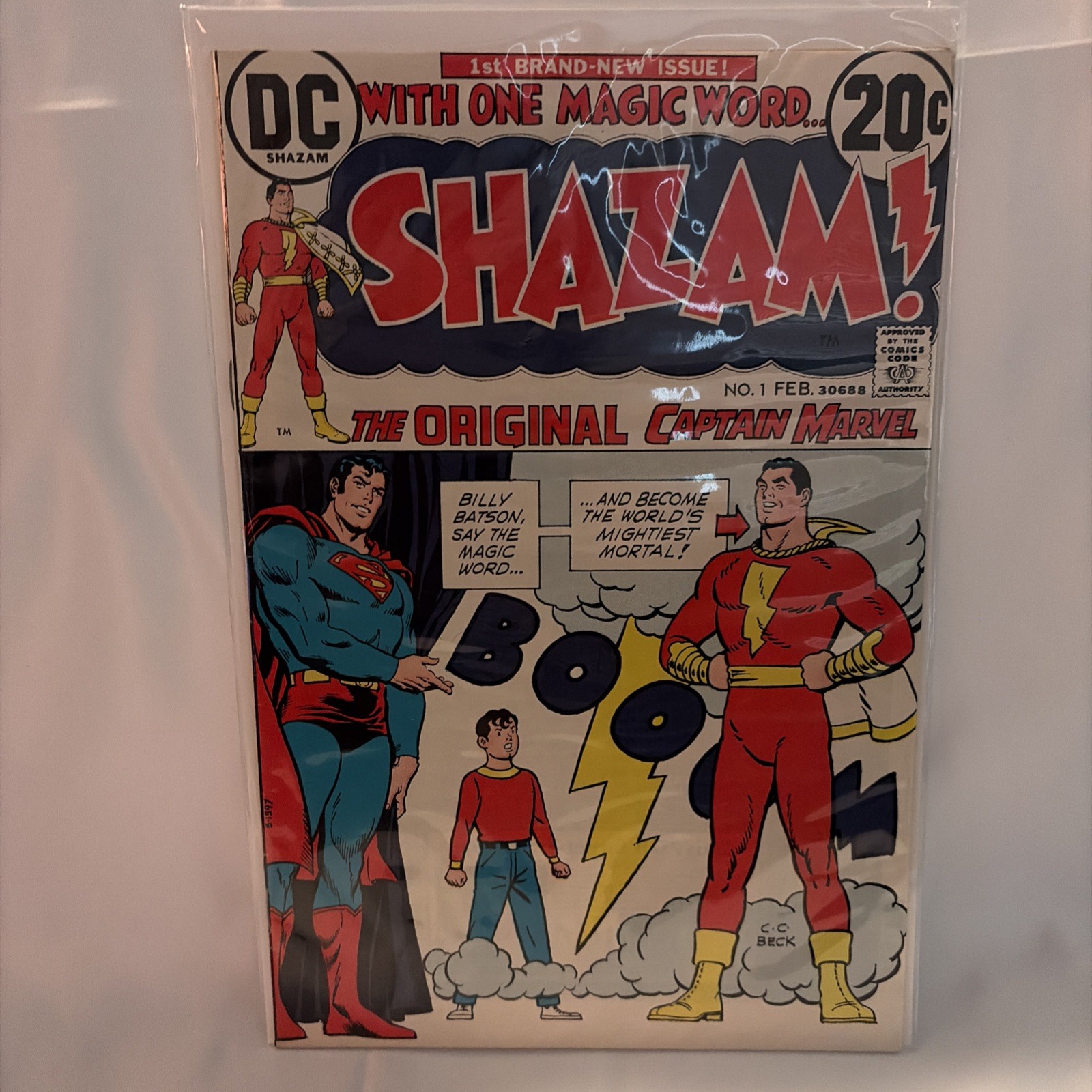 Shazam #1 High Grade First Issue Superman Captain Marvel DC Comic 1973