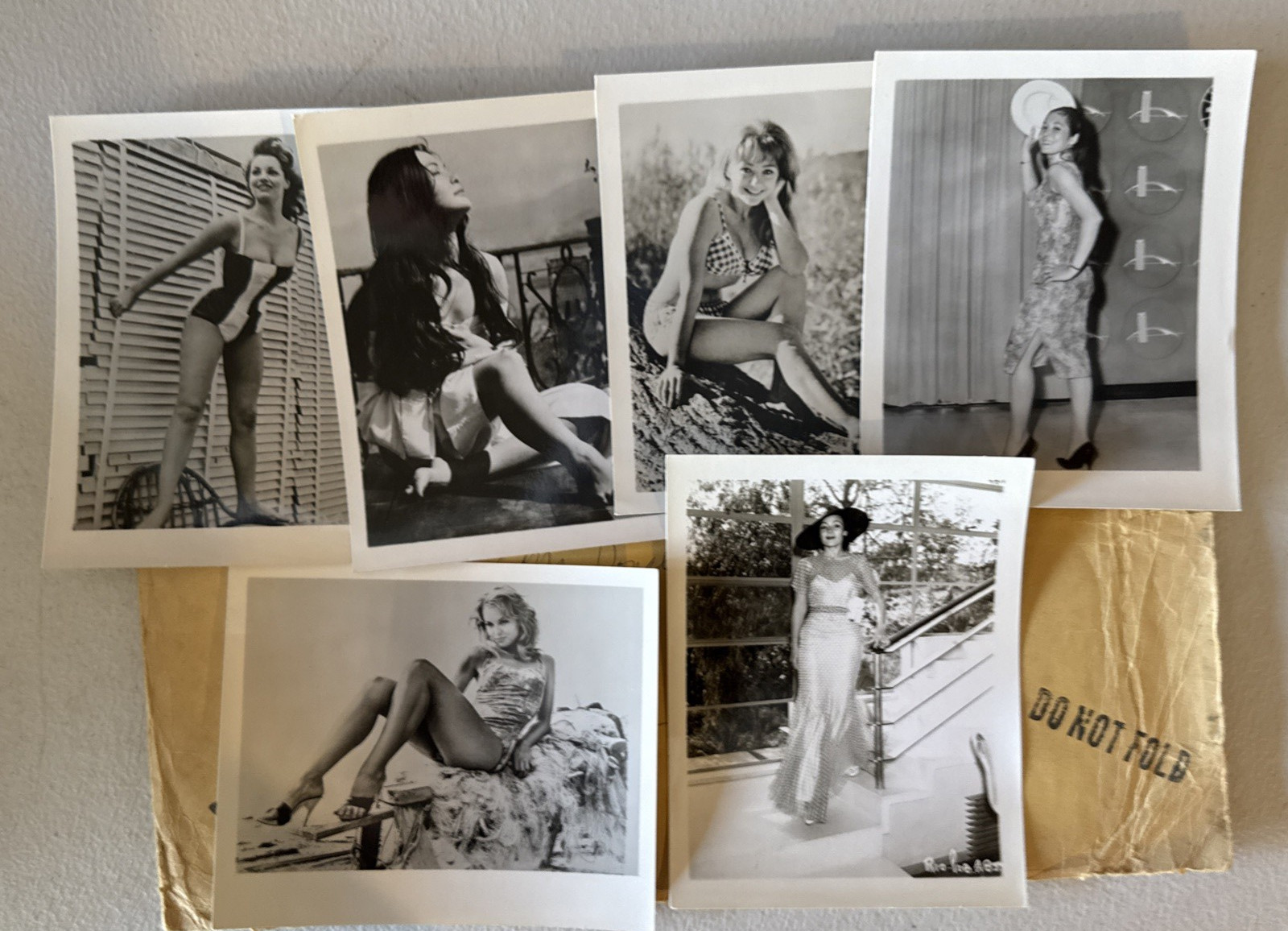 Vintage Black White Photos Female Actors Celebrities Lot Of 6 photos ~5x6