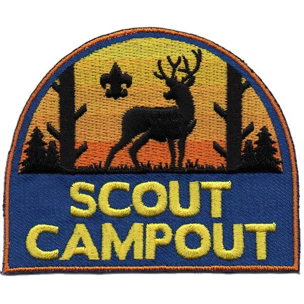 Boy Cub Scouts of America BSA 3 inch SCOUT CAMPOUT Camping  Activity Patches