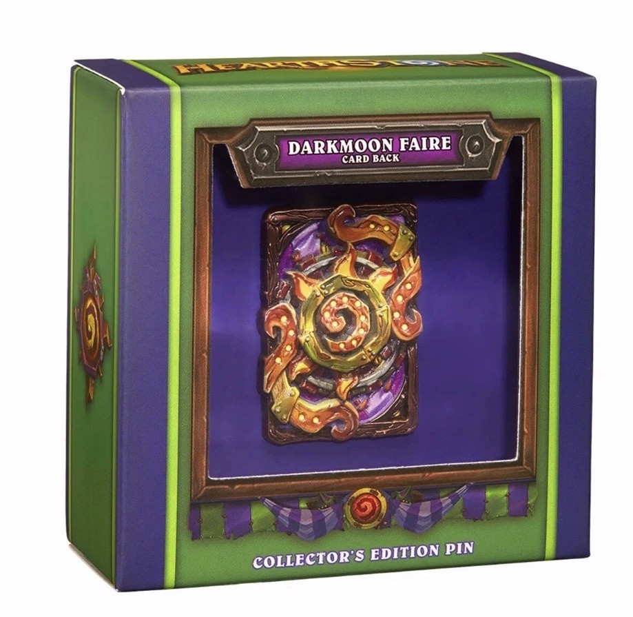 Hearthstone Darkmoon Faire Card Back Collector\'s Edition Pin Blizzcon Blizzard