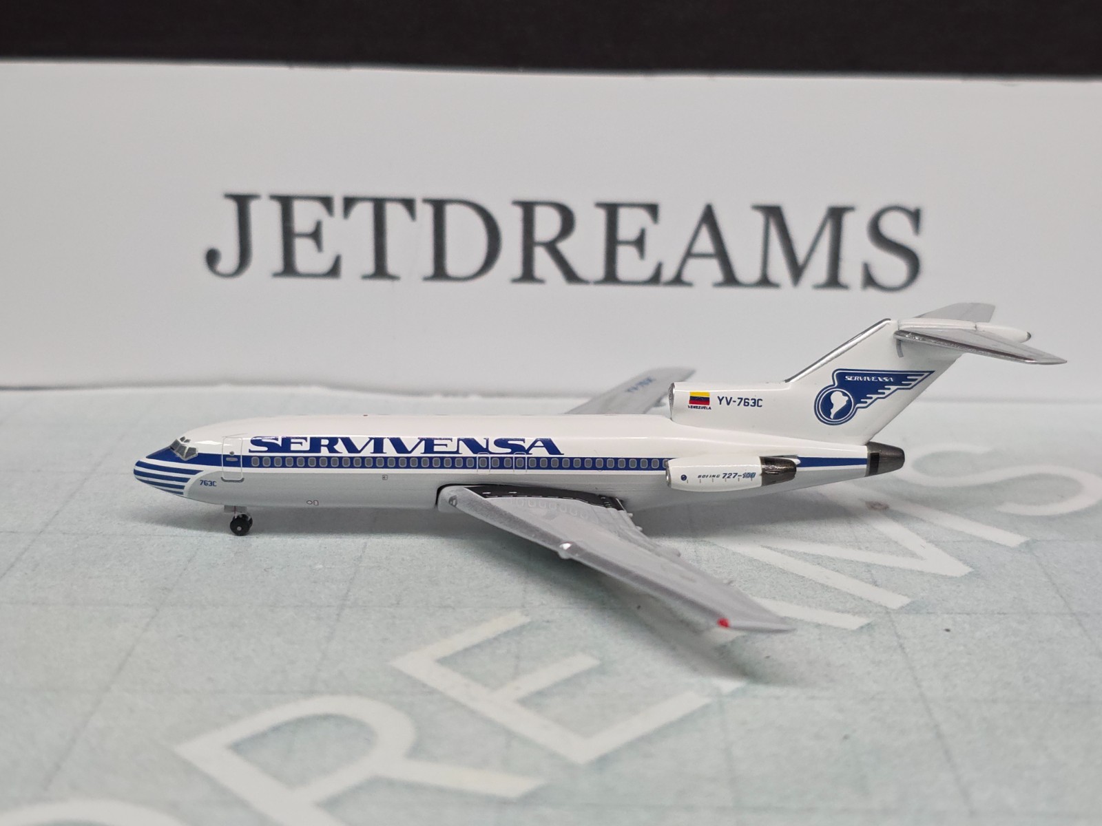 1/400 SERVIVENSA (VENEZUELA) BOEING 727-100 1990\'S COLORS YV-763C AEROCLASSICS