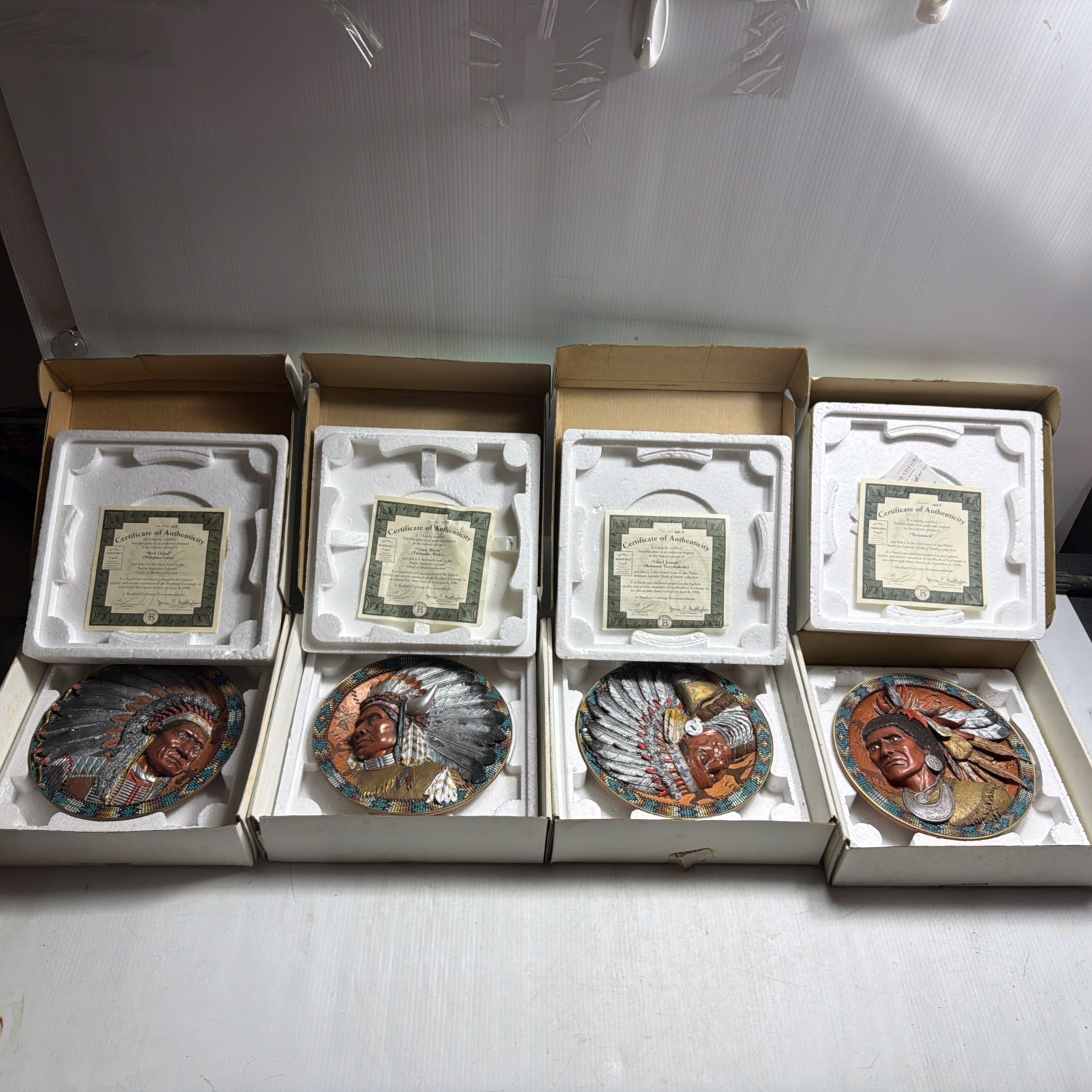 The Bradford Exchange 4pc Native American Plate Collection
