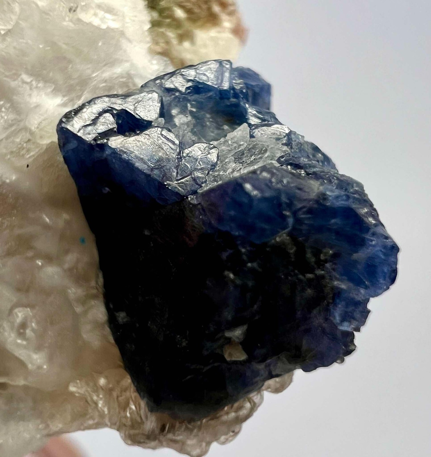 56 Carat Ultra Rare Blue Spinal Crystal On Matrix From Gilgit Pakistan A35