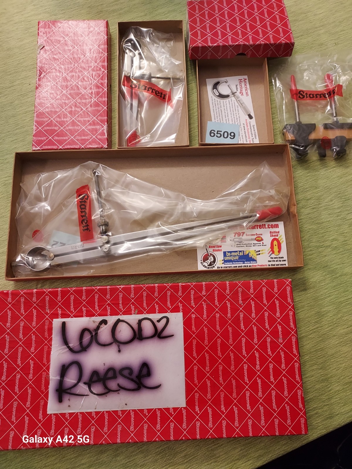 starrett tools,made in USA new in boxes, machine and layout.