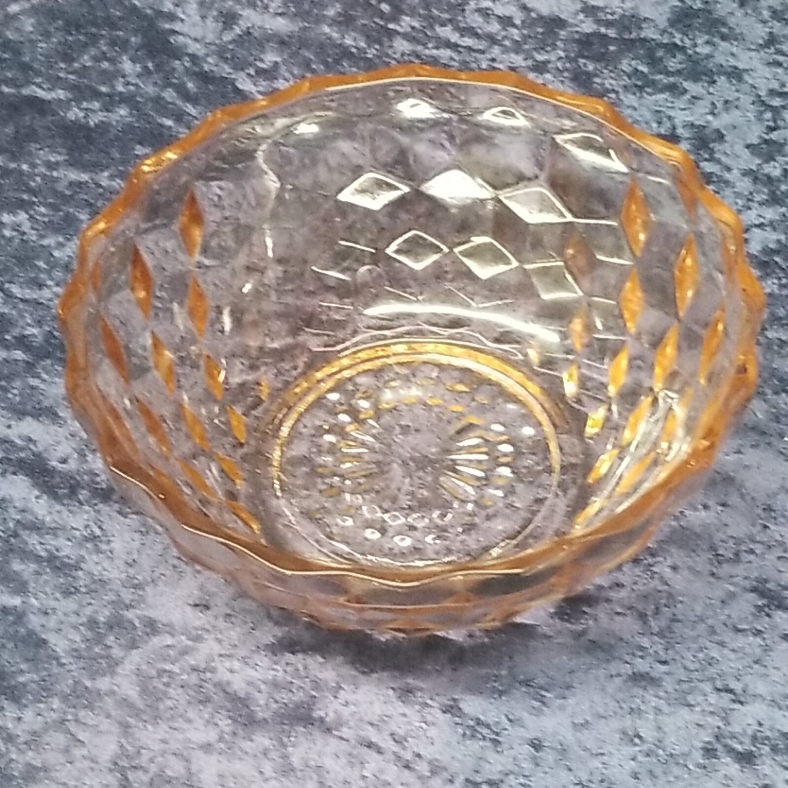 Jeannette Glass Depression Pink Cube Cubist Cereal Vegetable Bowl 6¾x2½