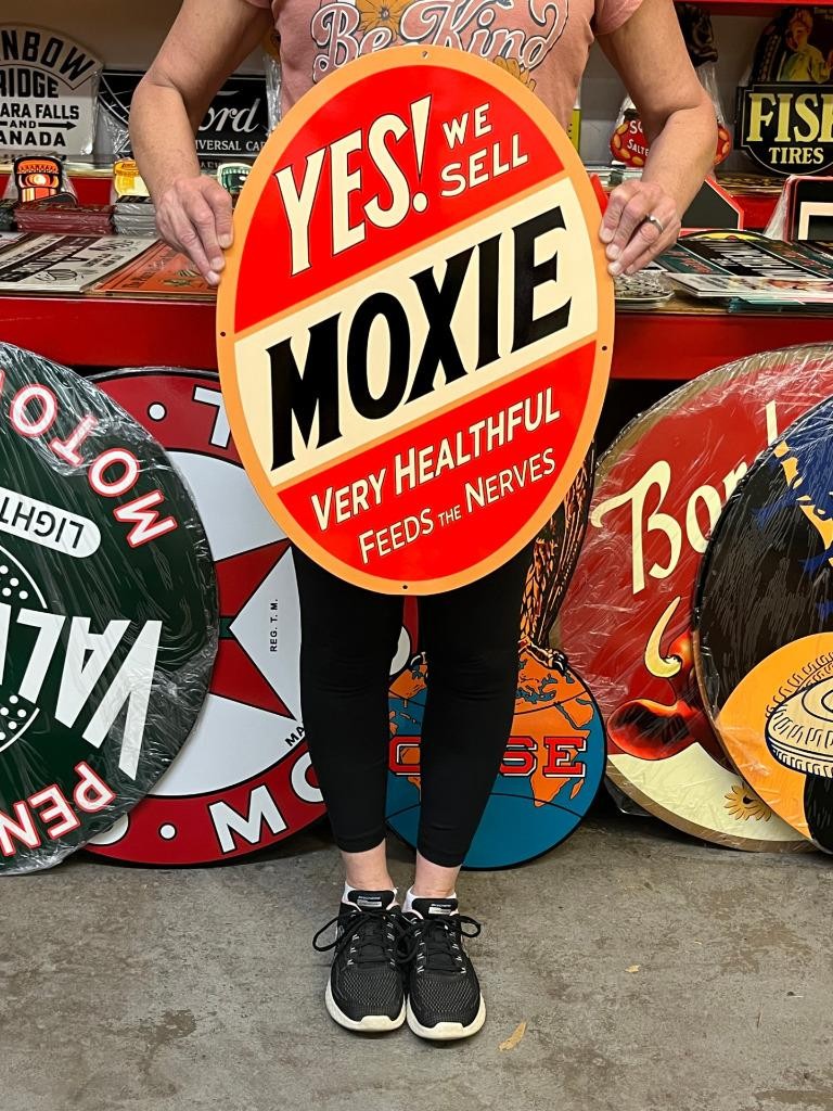 Vintage Style Metal Sign Moxie NOT Porcelain 22x16 Made USA