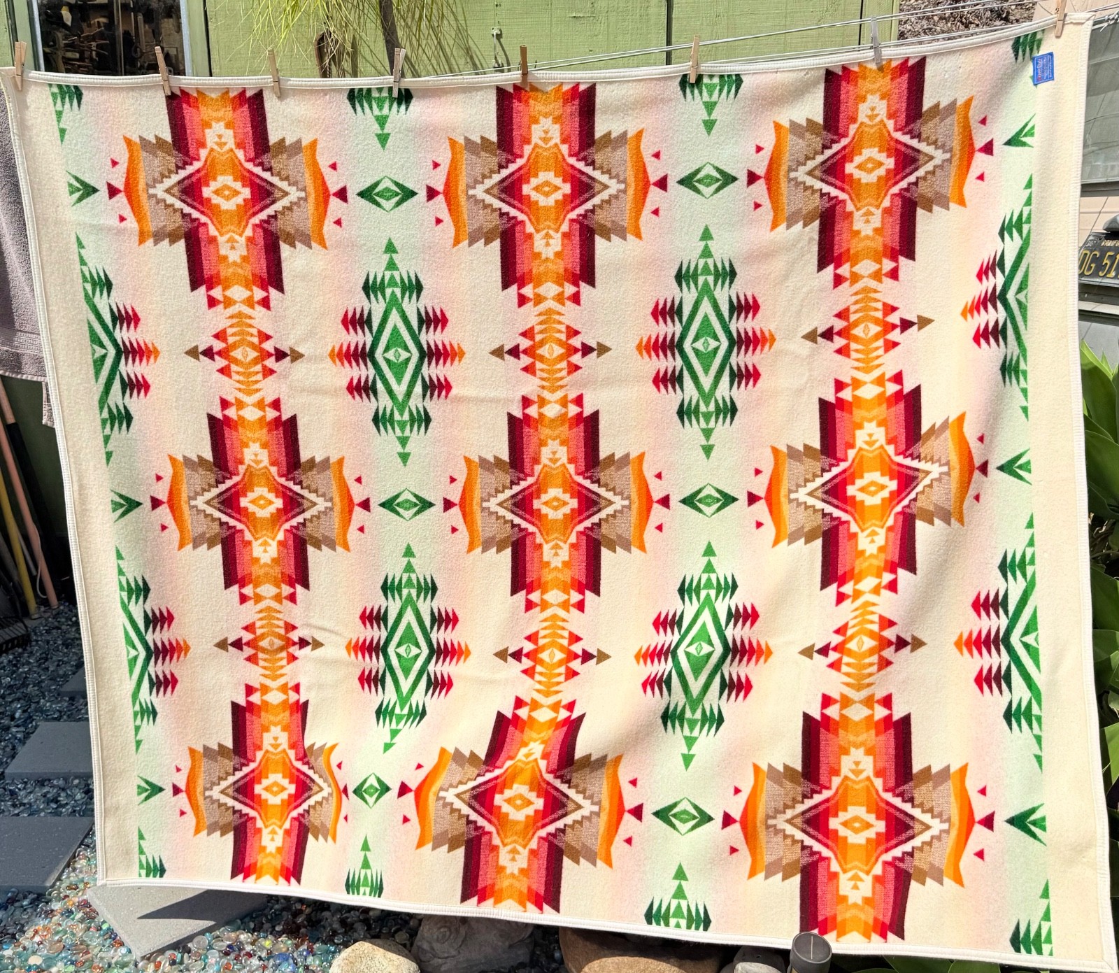 Vintage Pendleton Beaver State Chief Joseph Queen Size Wool Blanket 66\