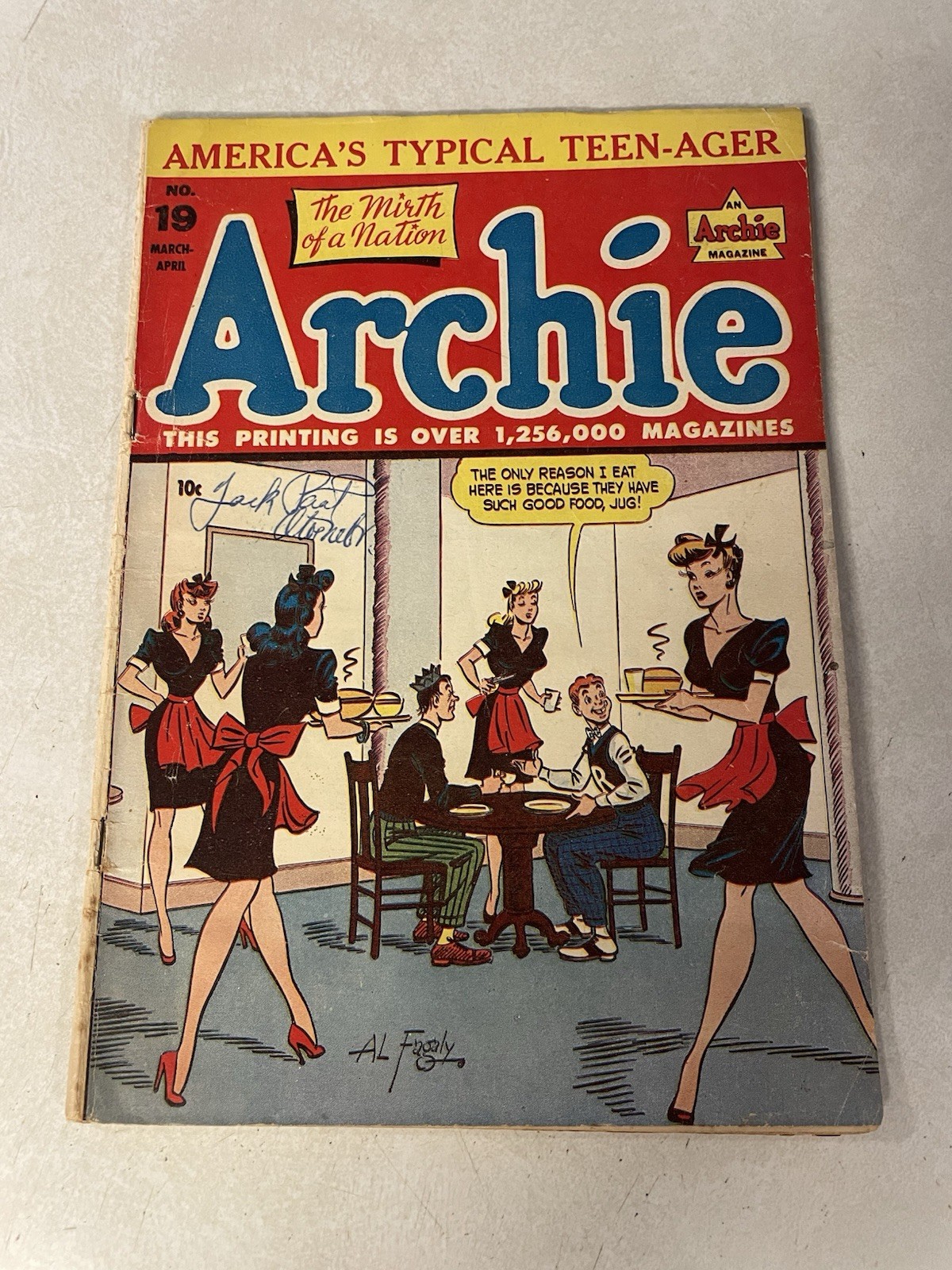 ARCHIE comics #19 early classic 1946 JUGHEAD BETTY VERONICA WOGGON