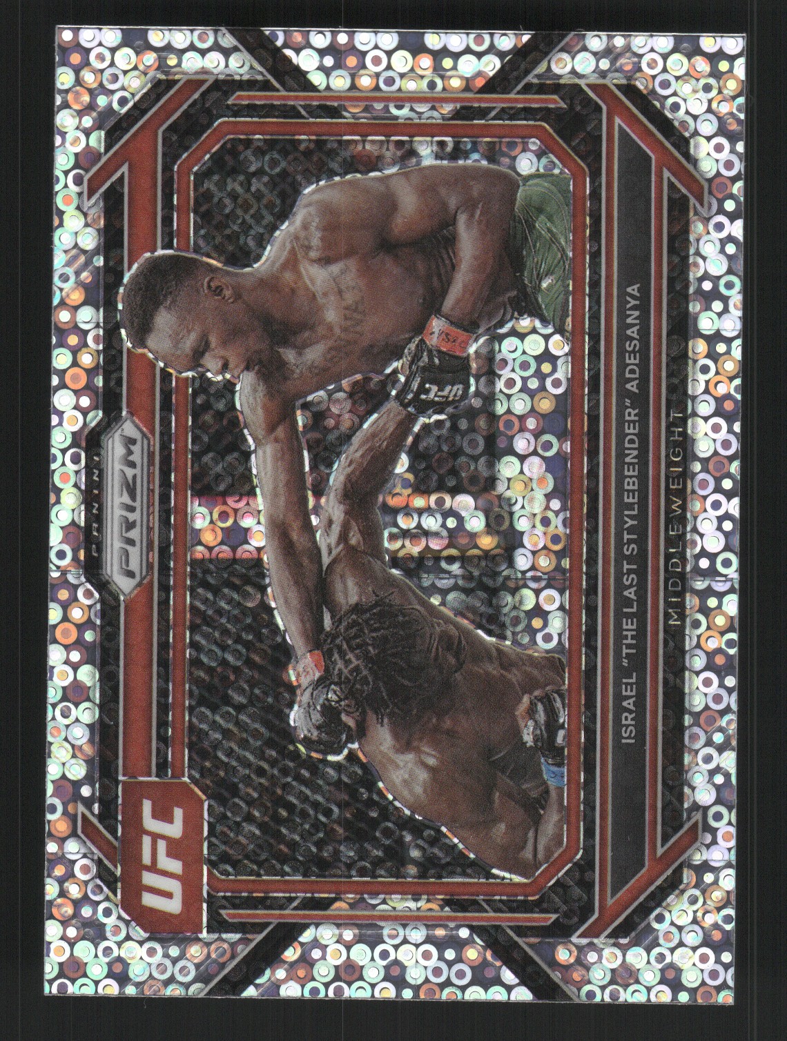 2021 Panini Prizm UFC Israel Adesanya #120 Silver Disco Prizm