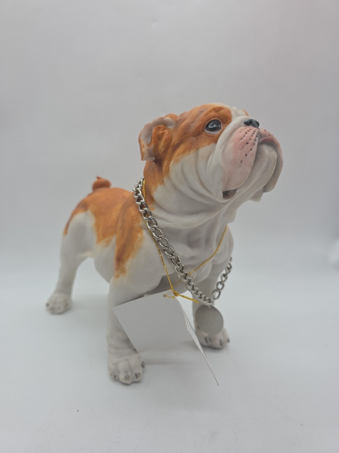 Exquisite 9-Inch Standing Bulldog Puppy Figurine - Perfect Resin Decor Piece