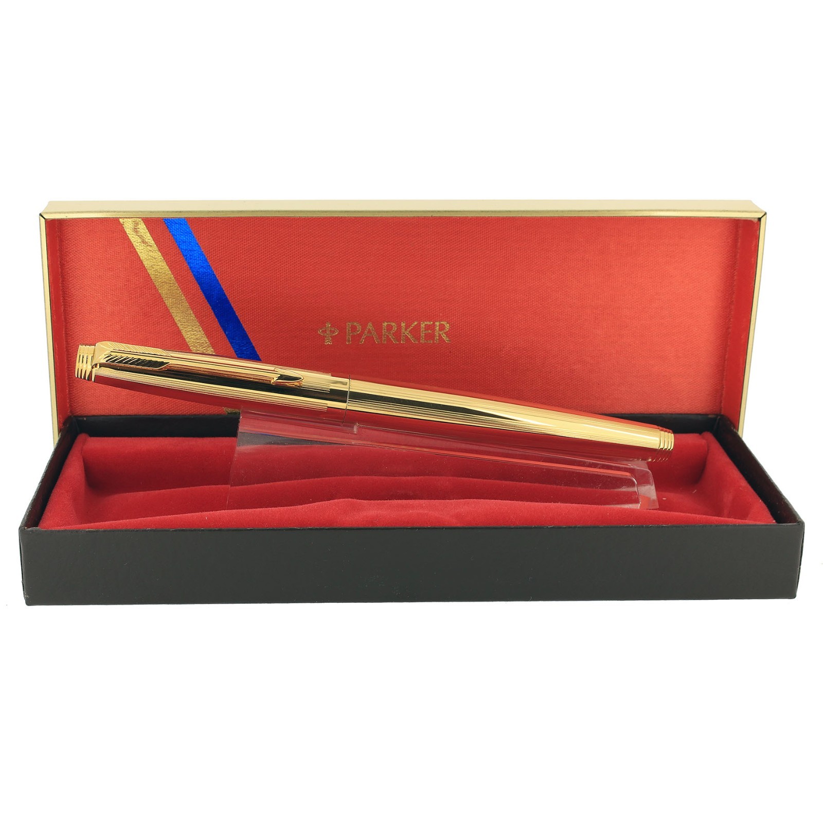 NEVER INKED 1978 PARKER 75 IMPERIAL 14K FINE NIB FOUNTAIN PEN NEW IN BOX