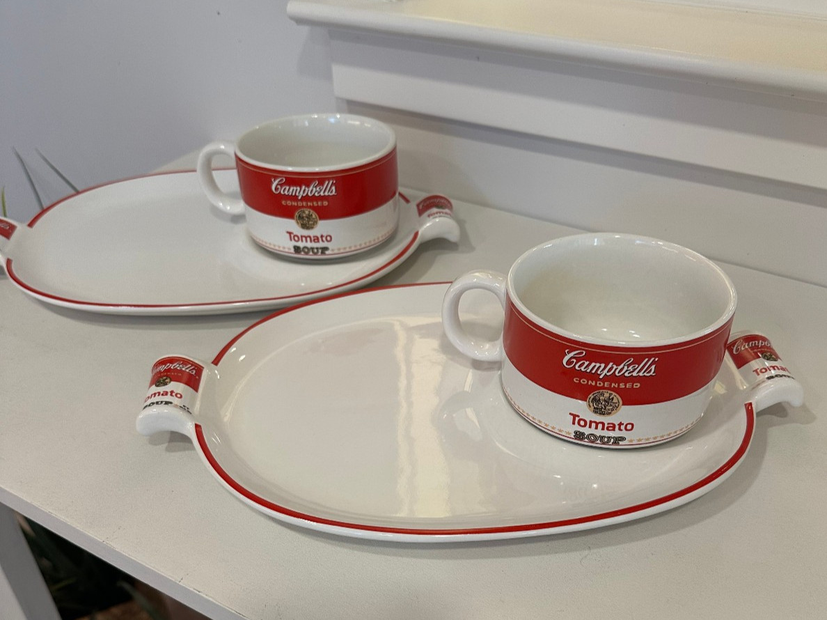 Vintage Campbell\'s Soup Mug & Sandwich Plate. 2 Sets, 4 Pieces total By Westwood