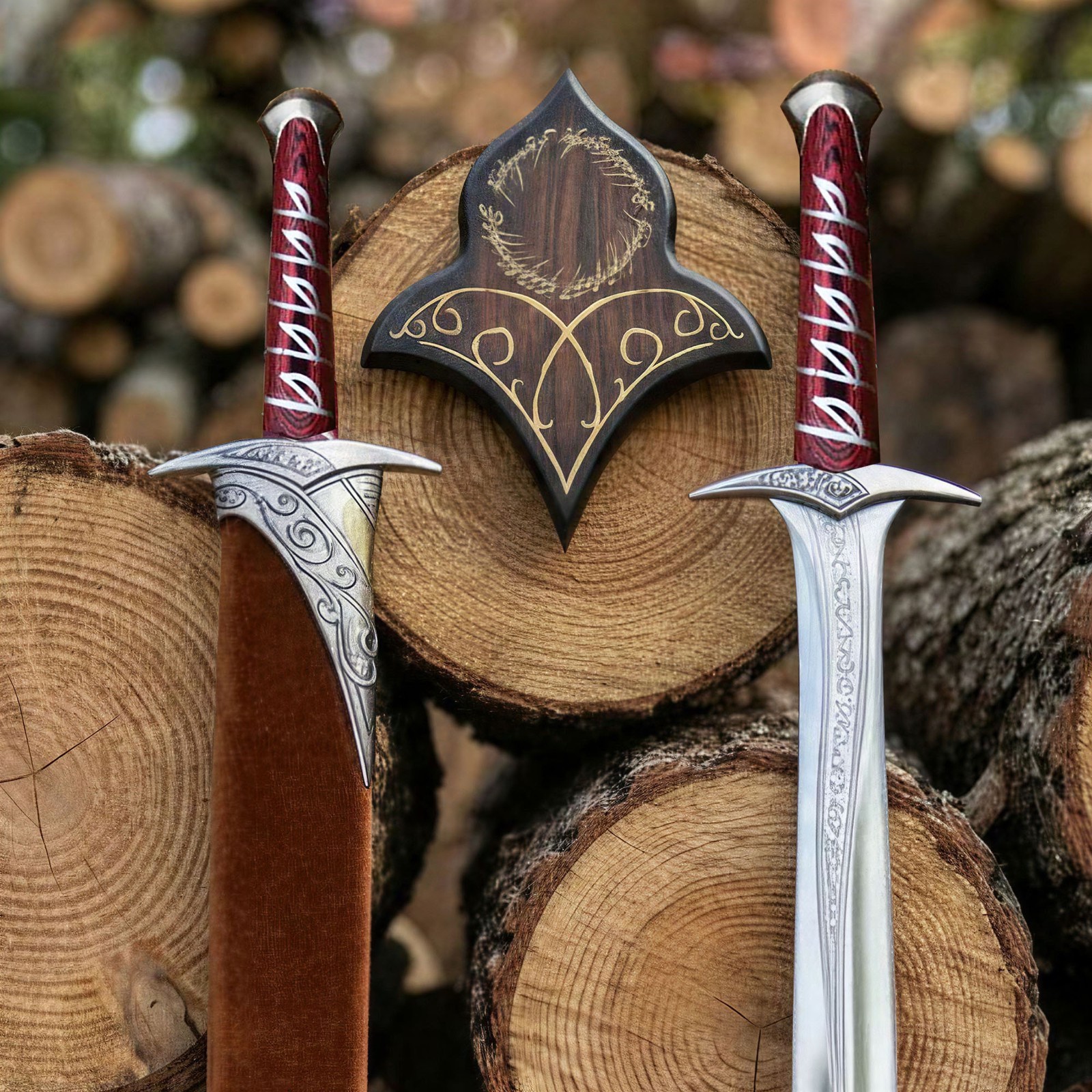 Hand Forged Bilbo Frodo Baggins Sword Replica Steel Rings of Power Movie Sword