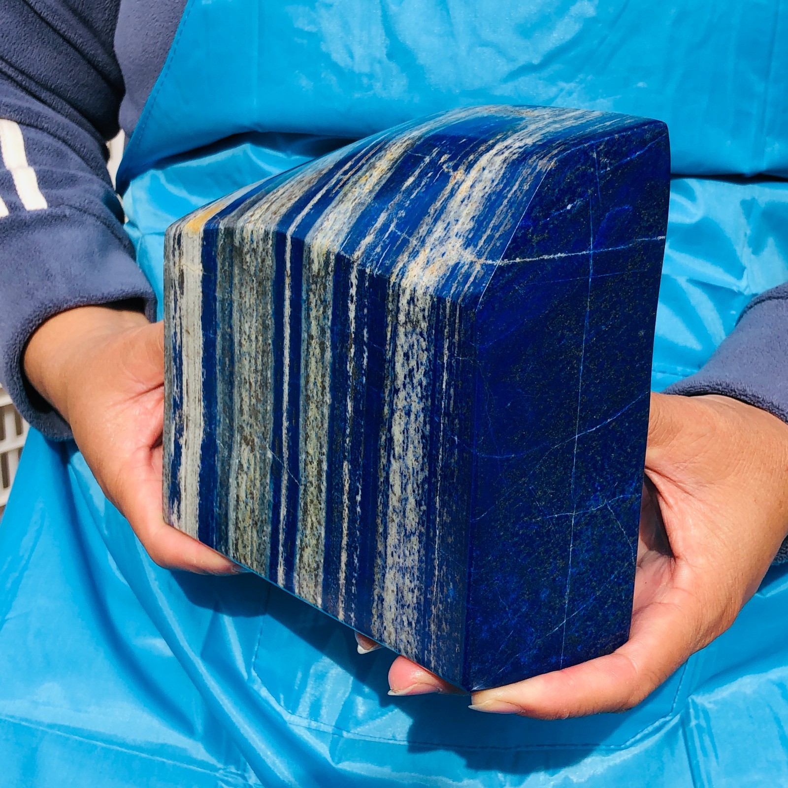 7.39LB Natural Lapis Lazuli Hand Polished Crystal Mineral Specimen Healing