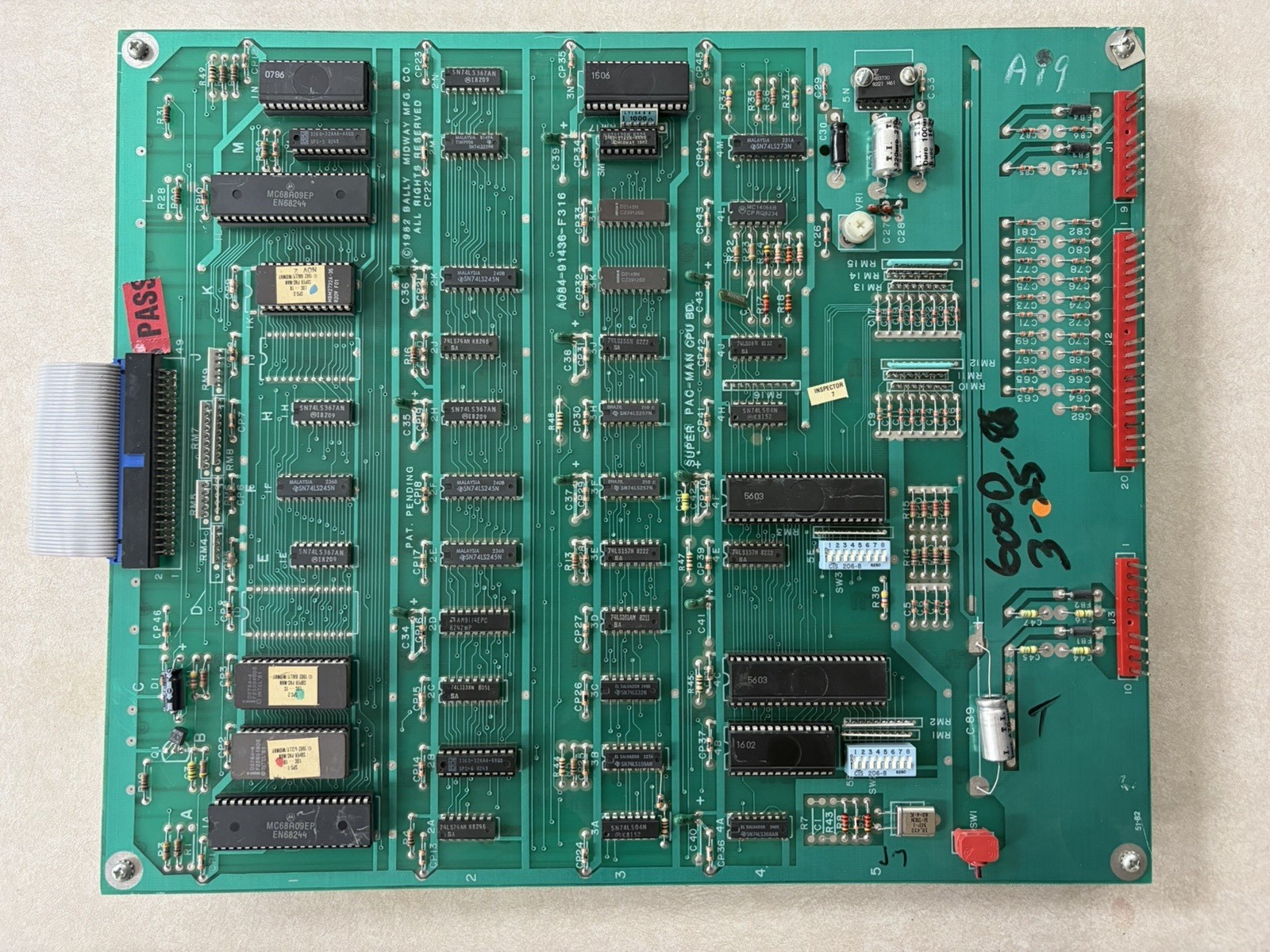 Super Pacman Arcade PCB Bally / Midway TESTED WORKING 100%