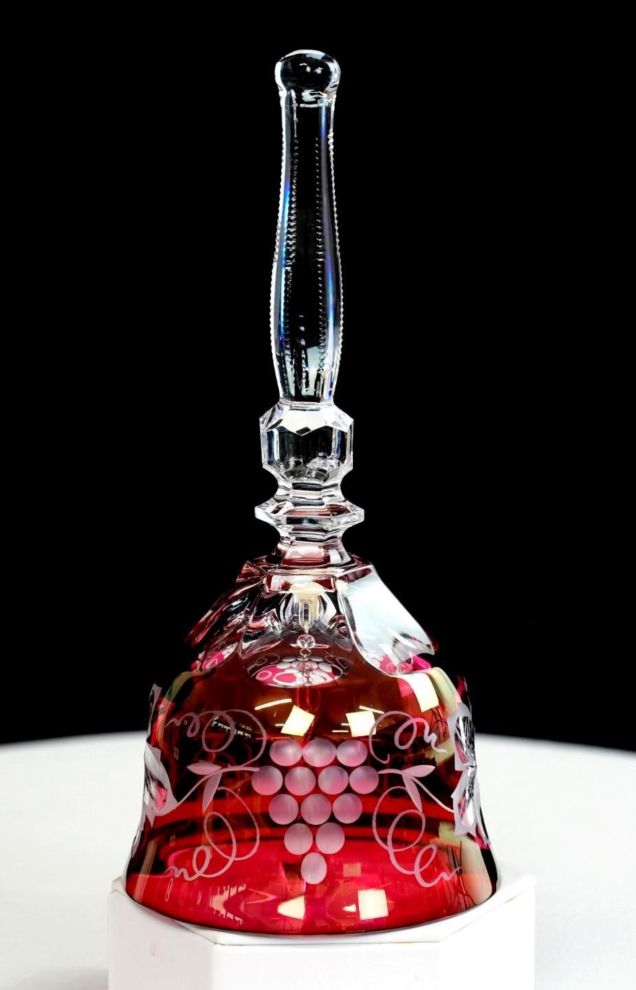 Bleikristall German Lead Crystal Ruby Red Hand Cut 7 3/4\