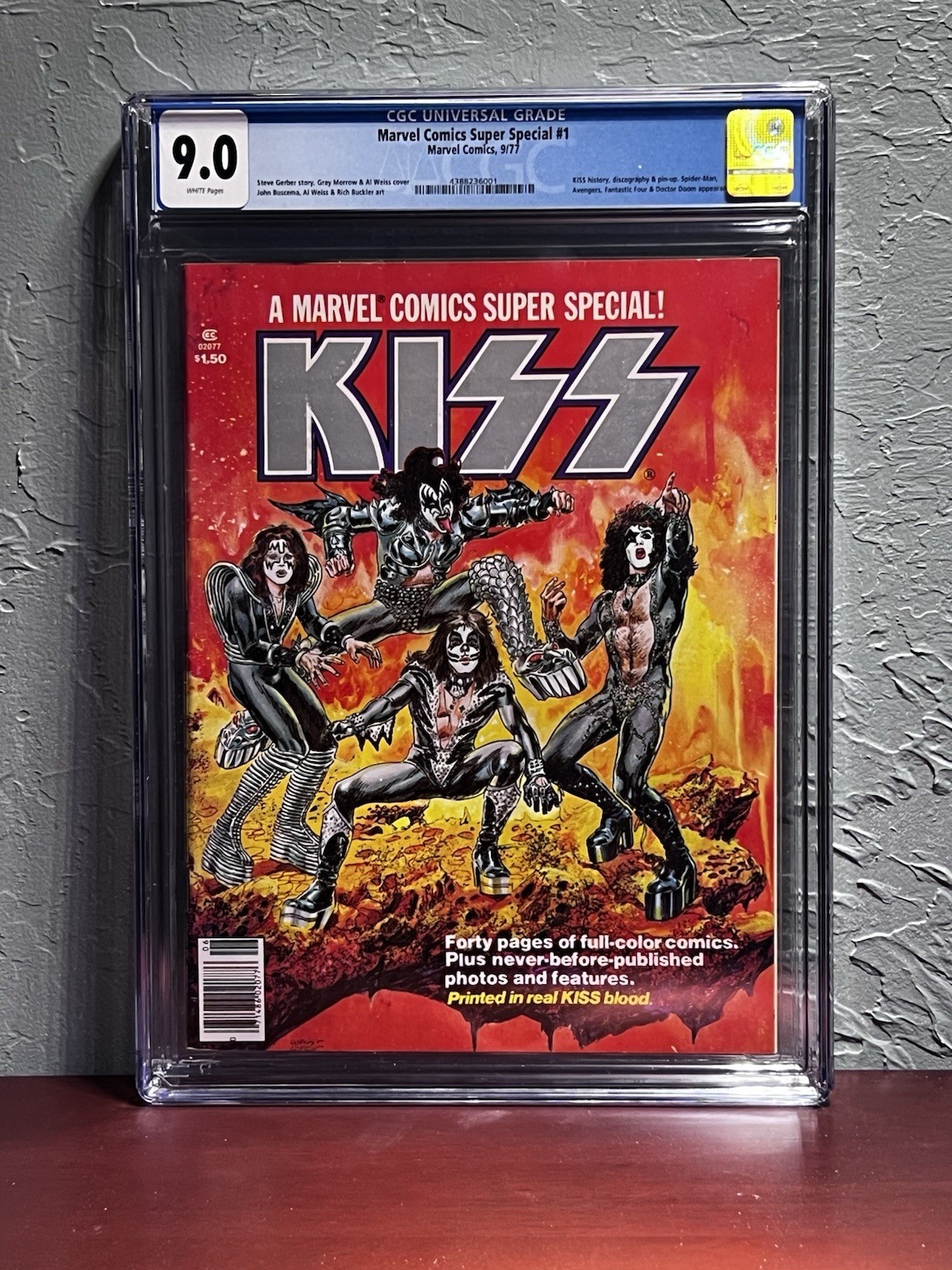 Marvel Comics Super Special: Kiss #1 CGC 9.0🔥 (1977) Kiss Blood Ink with Poster