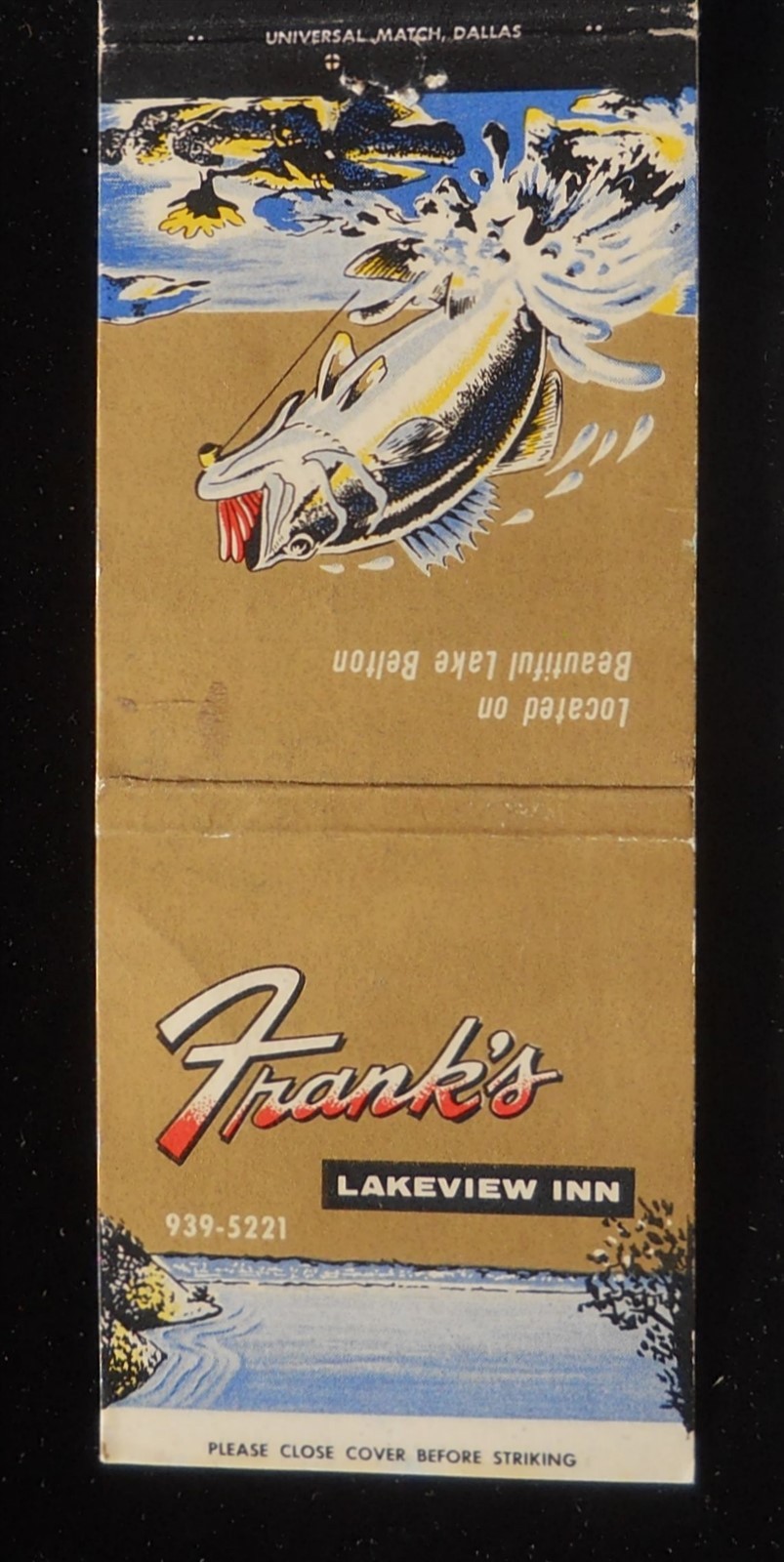 1960s BASS FISHING Frank\'s Lakeview Inn On Beautiful Lake Belton TX Bell Co MB