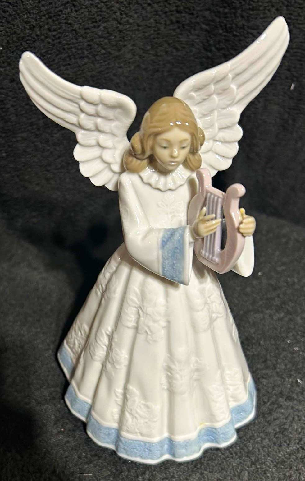Lladro 05830 Heavenly Harpist Figurine Angel Lyre Haro Tree Topper w/ Box