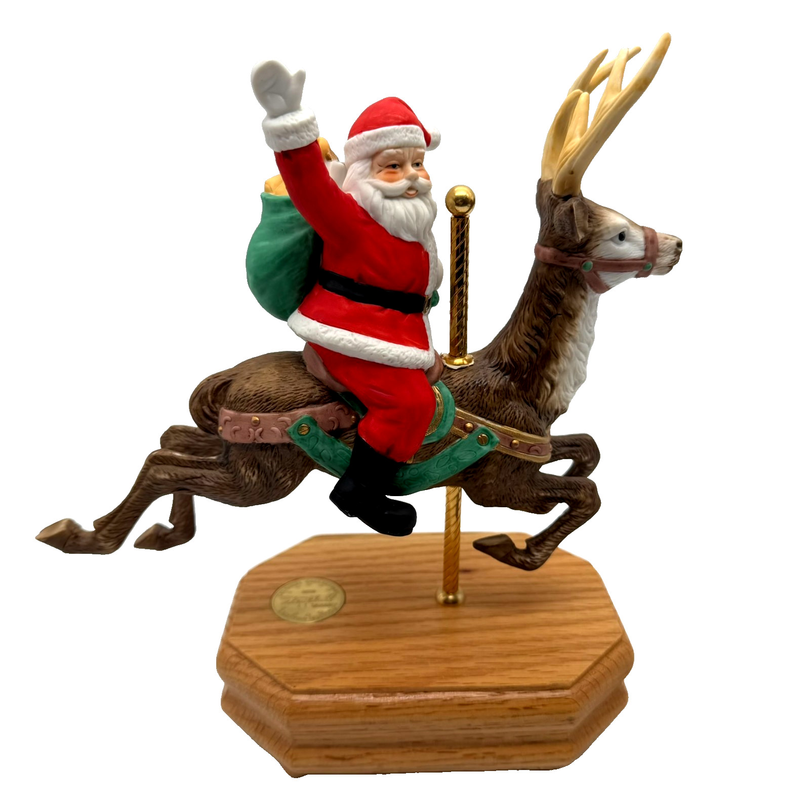 Westland Carousel Collections Santa Claus Is Coming to Town Music Box Signed