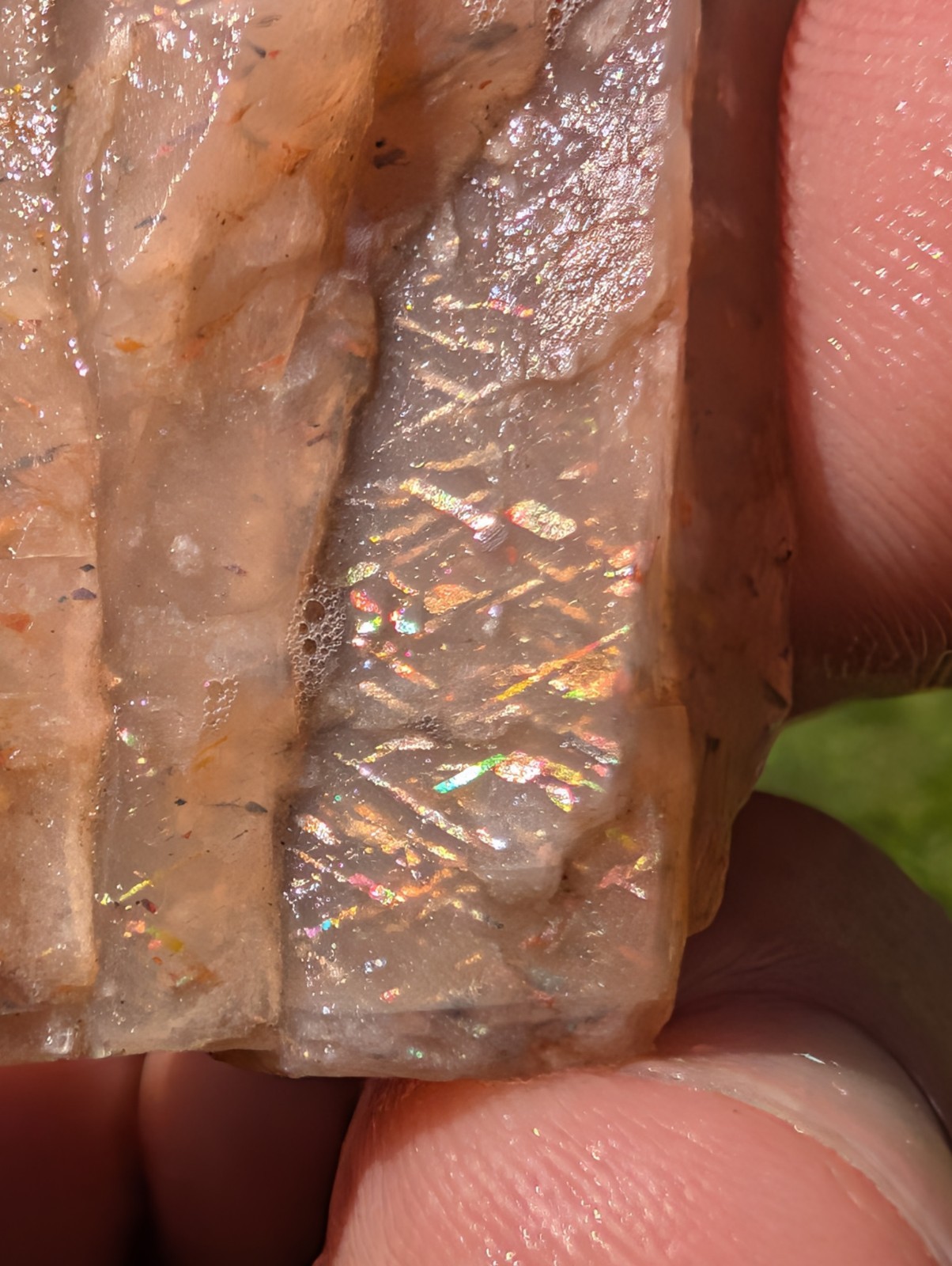 Australian Rainbow Lattice Sunstone 180ct crystal matrix specimen rare gemstone Australian Rainbow Lattice Sunstone 180ct crystal matrix specimen rare gemstone
