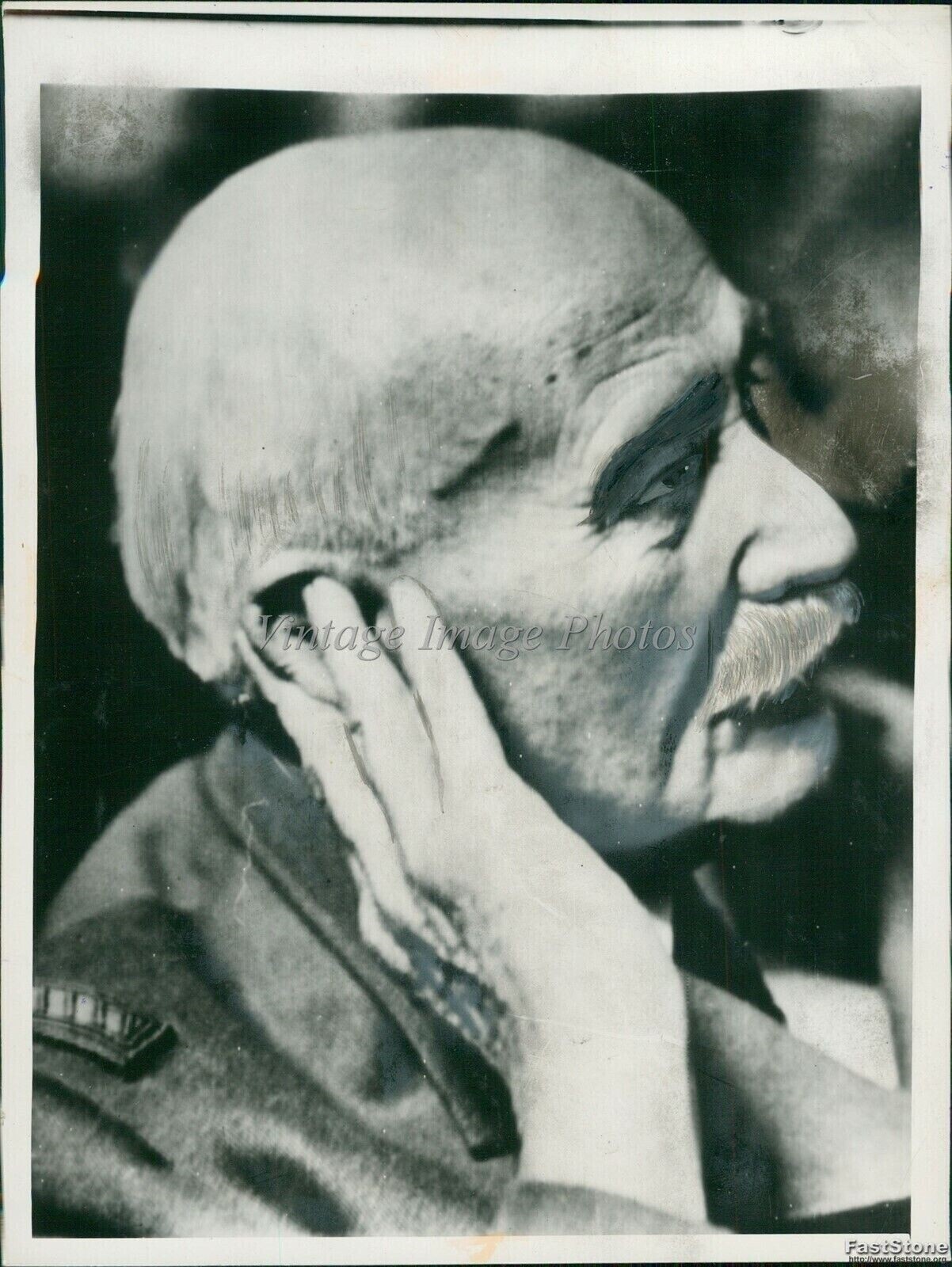 1945 Marshal Henri Philippe Petain Former Head Of Vichy Government Ww2 Photo 6x8