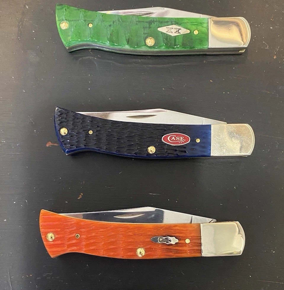 LOT Of CASE XX AXE HANDLES * 3 Different Designs* RARE LOT
