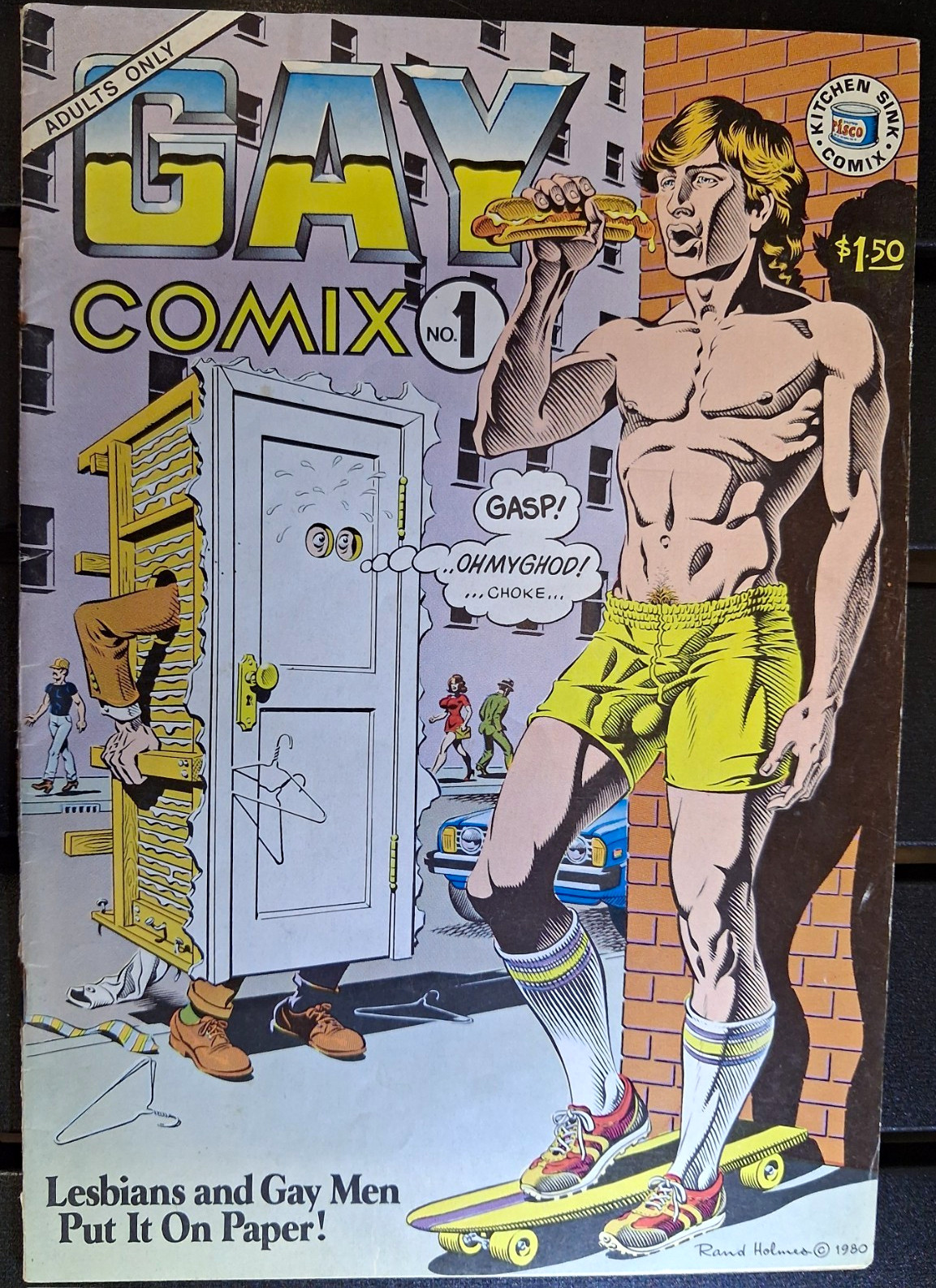 VTG Gay Comix #1 1980 Kitchen Sink Rand Holmes Viewer Discretion Advised LGBTQA