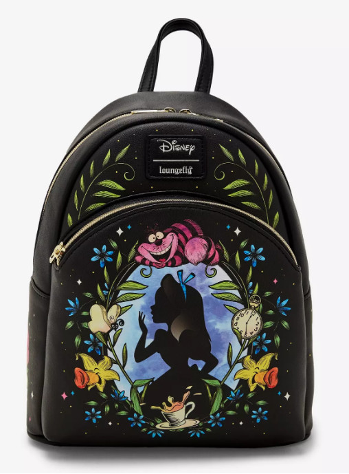 Loungefly Mini Backpack Disney Alice in Wonderland Cheshire Cat Cameo Silhouette