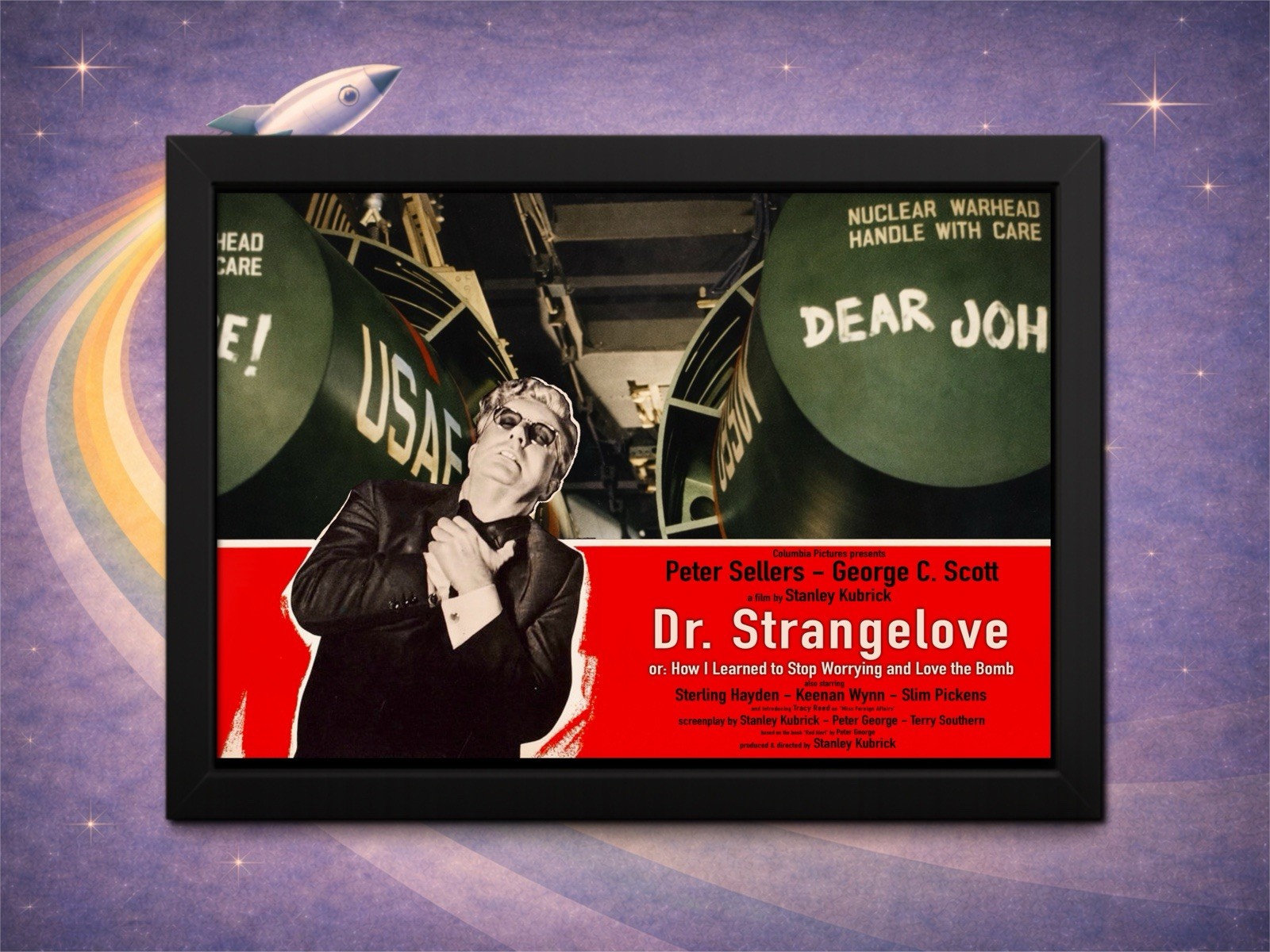 Framed Dr. Strangelove Lobby Card #2 – Bomb Bay Scene – Kubrick Classic