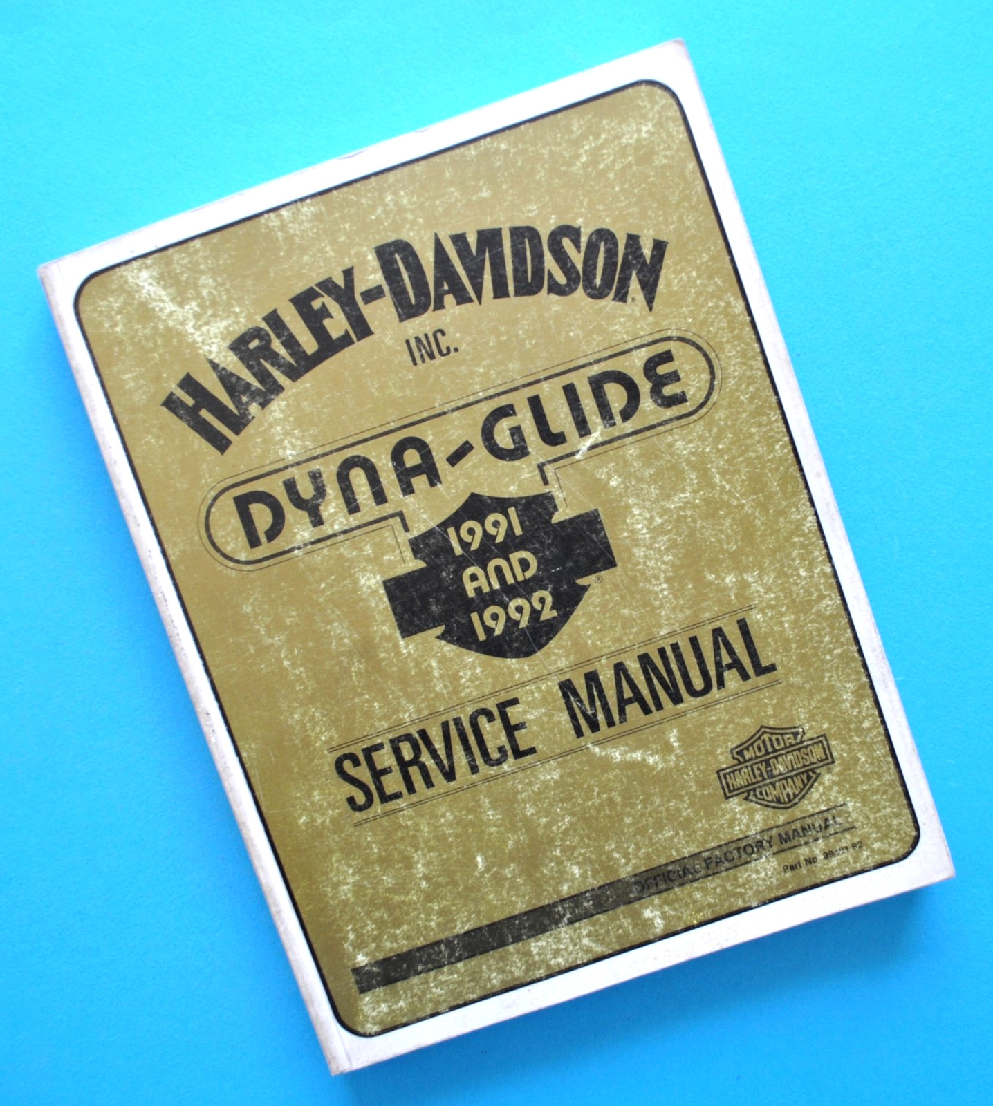 Original 1991 - 1992 Harley Davidson Service Manual Book Dyna Glide FXDB FXDC