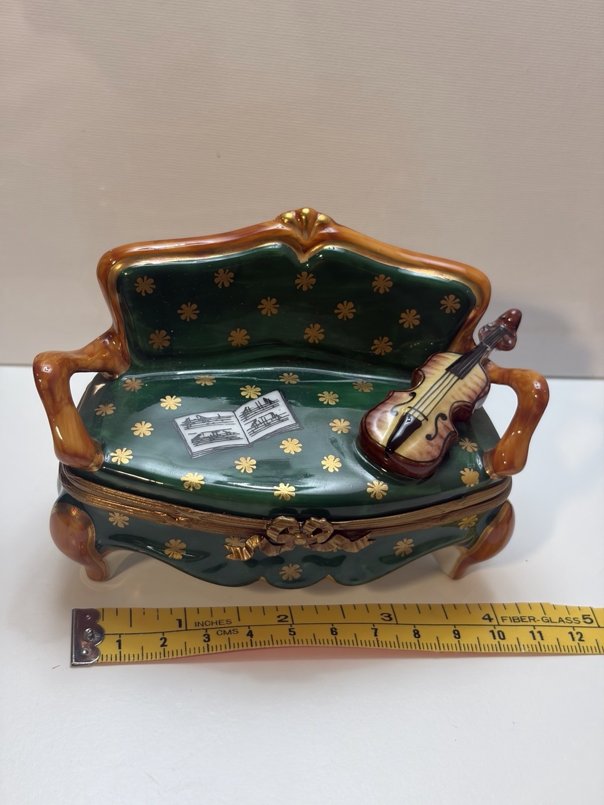(instrument Re Glued ) Genuine Limoges PV Marque Deposee Sofa (instrument Re Glued ) Genuine Limoges PV Marque Deposee Sofa