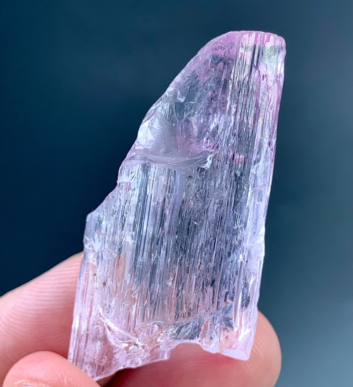 95 Carat  Natural Pink Kunzite Crystal  From Afghanistan 