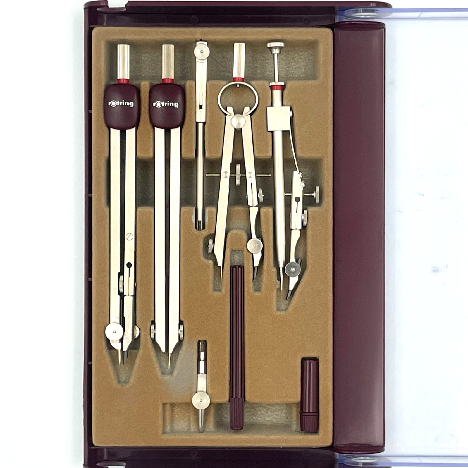 rOtring Compass Drafting Geometry Tool Set Vintage Made in Germany Case